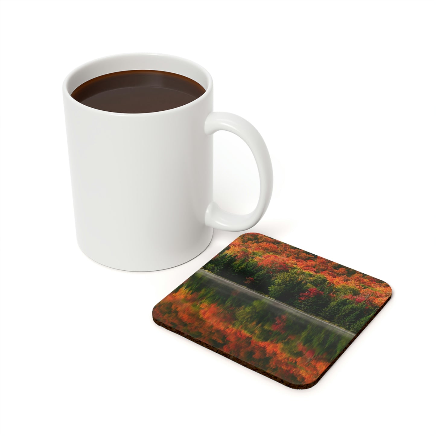 Cork Back Coaster - Autumn Reflections