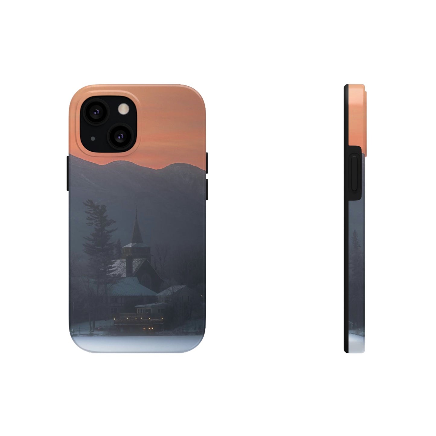 Impact Resistant Phone Case - Mirror Lake Winter Sunrise