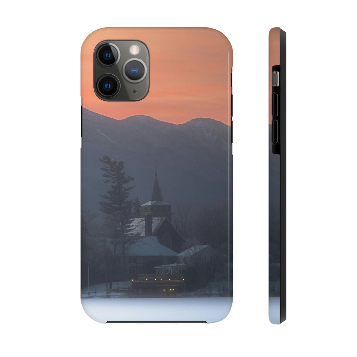 Impact Resistant Phone Case - Mirror Lake Winter Sunrise