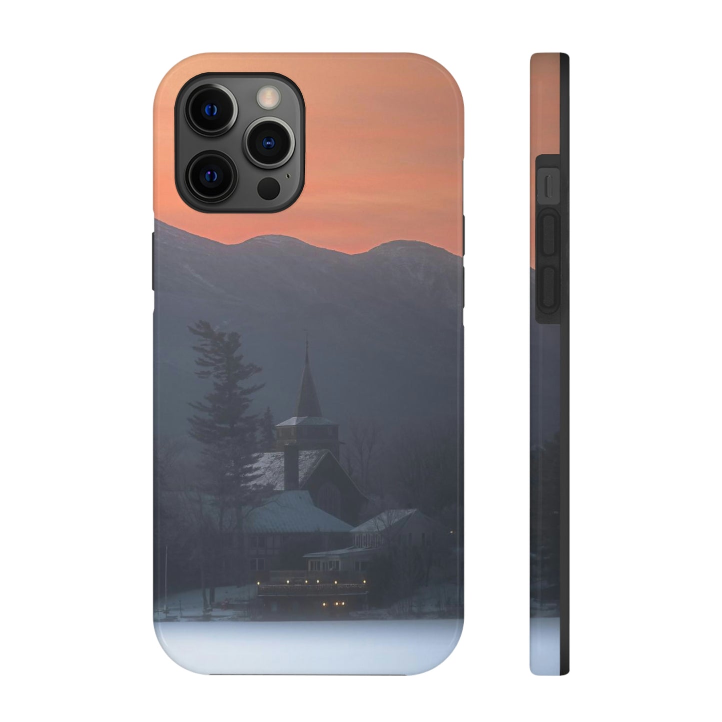 Impact Resistant Phone Case - Mirror Lake Winter Sunrise