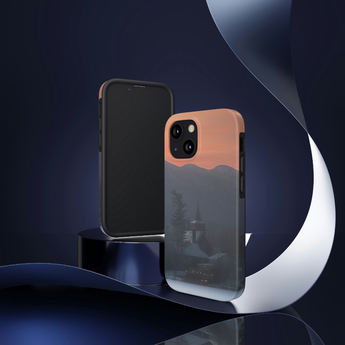 Impact Resistant Phone Case - Mirror Lake Winter Sunrise