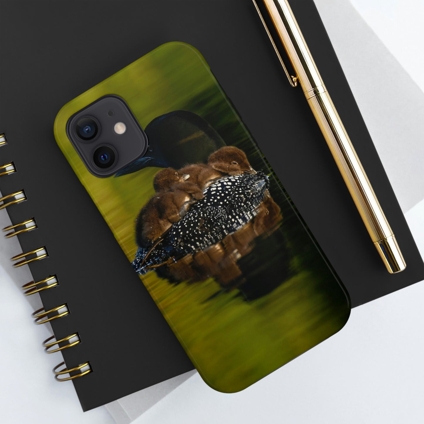 Impact Resistant Phone Case - Mother Loon & Babies