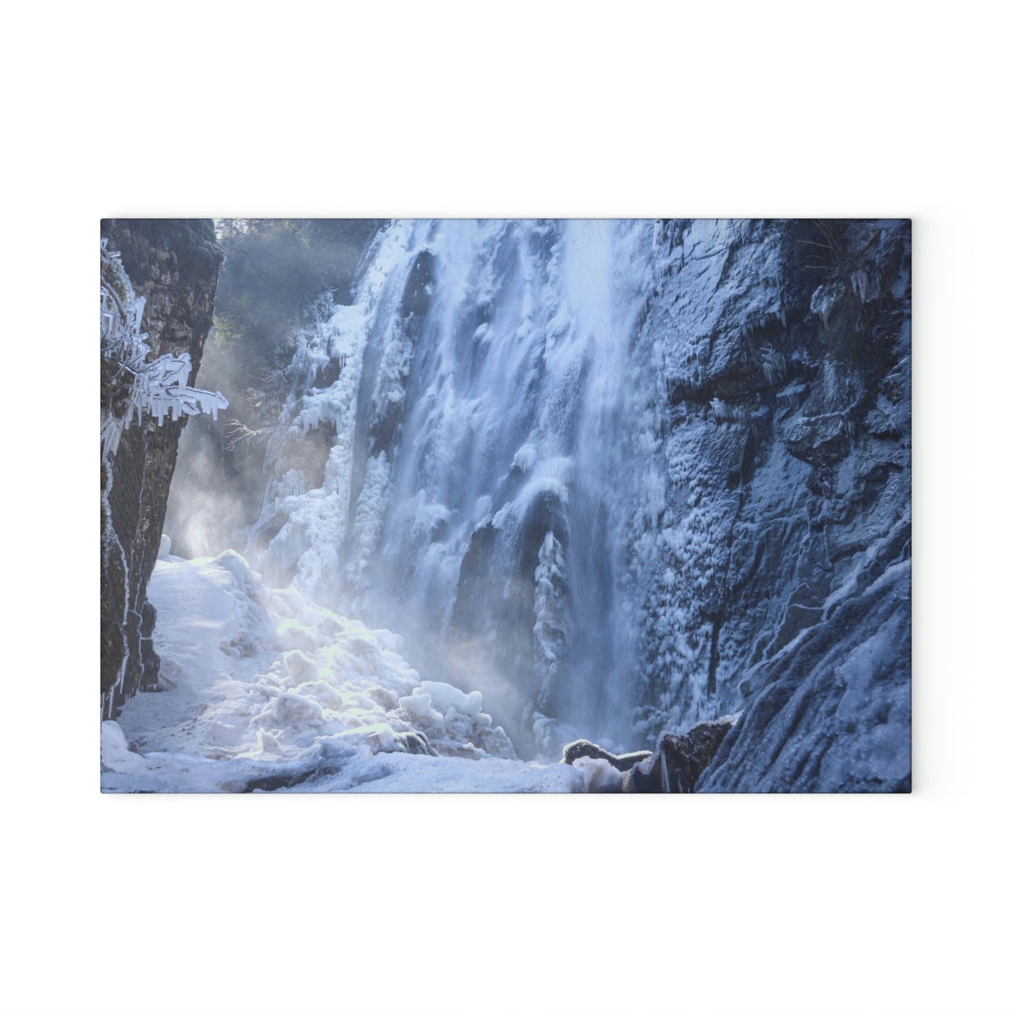 Glass Cutting Board - Frozen Rainbow Falls