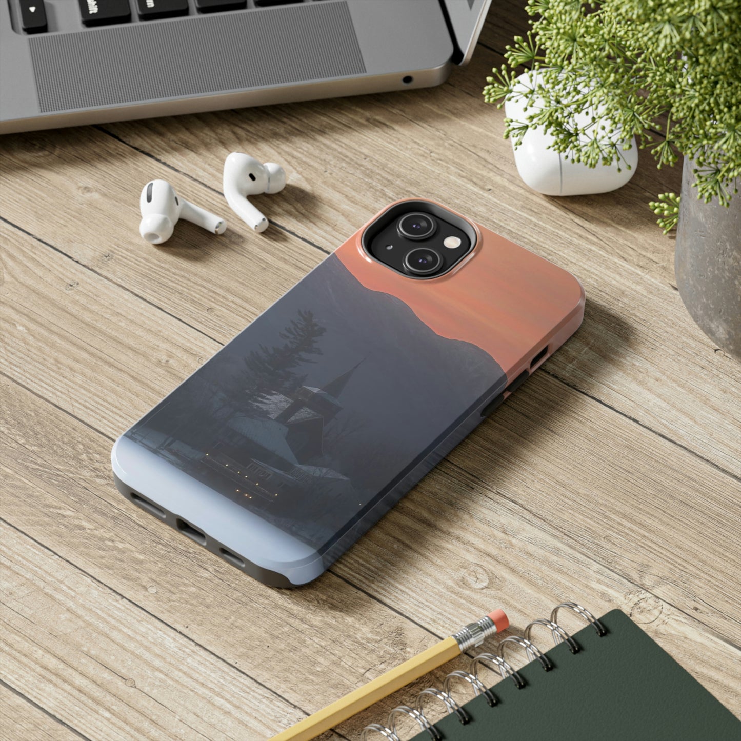 Impact Resistant Phone Case - Mirror Lake Winter Sunrise