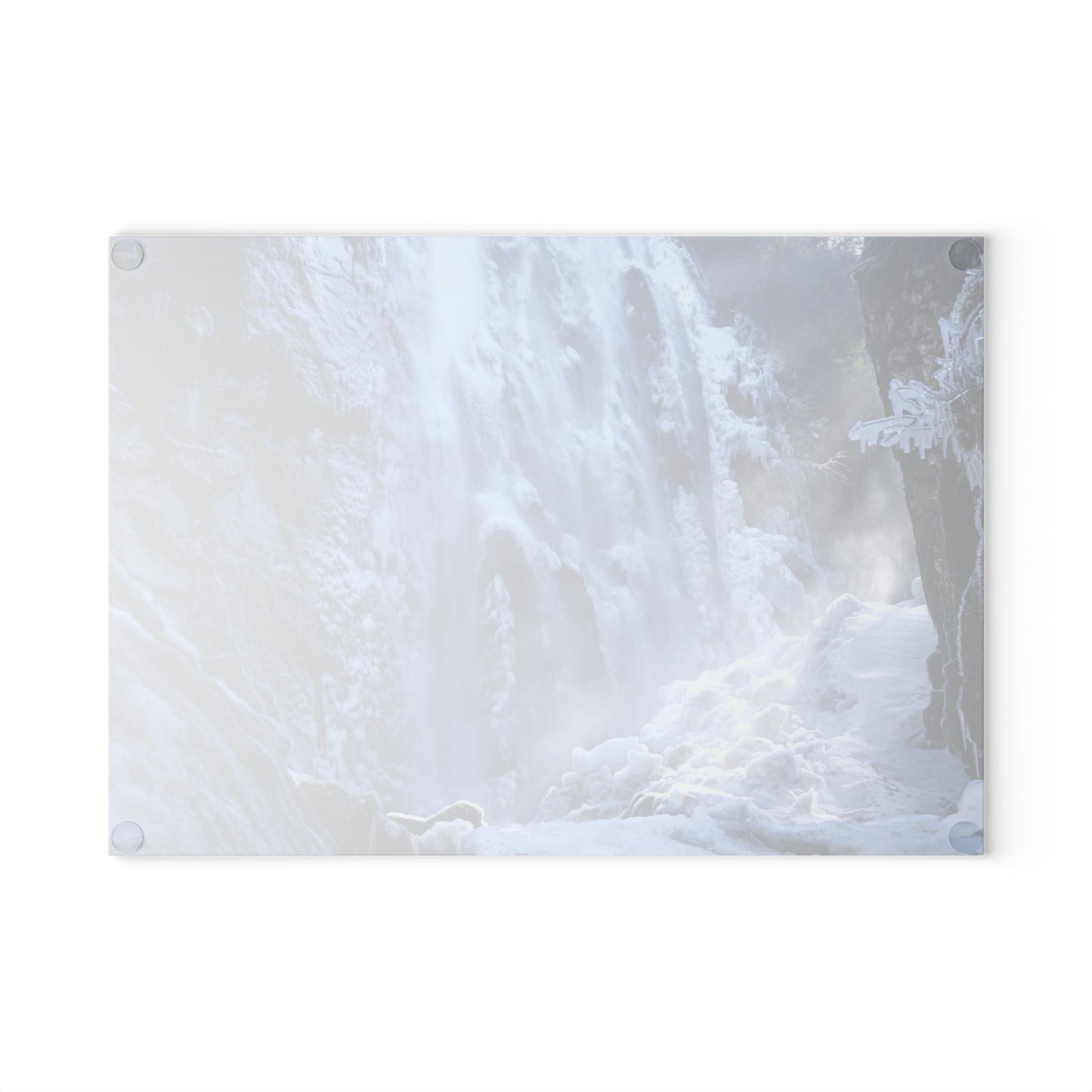 Glass Cutting Board - Frozen Rainbow Falls