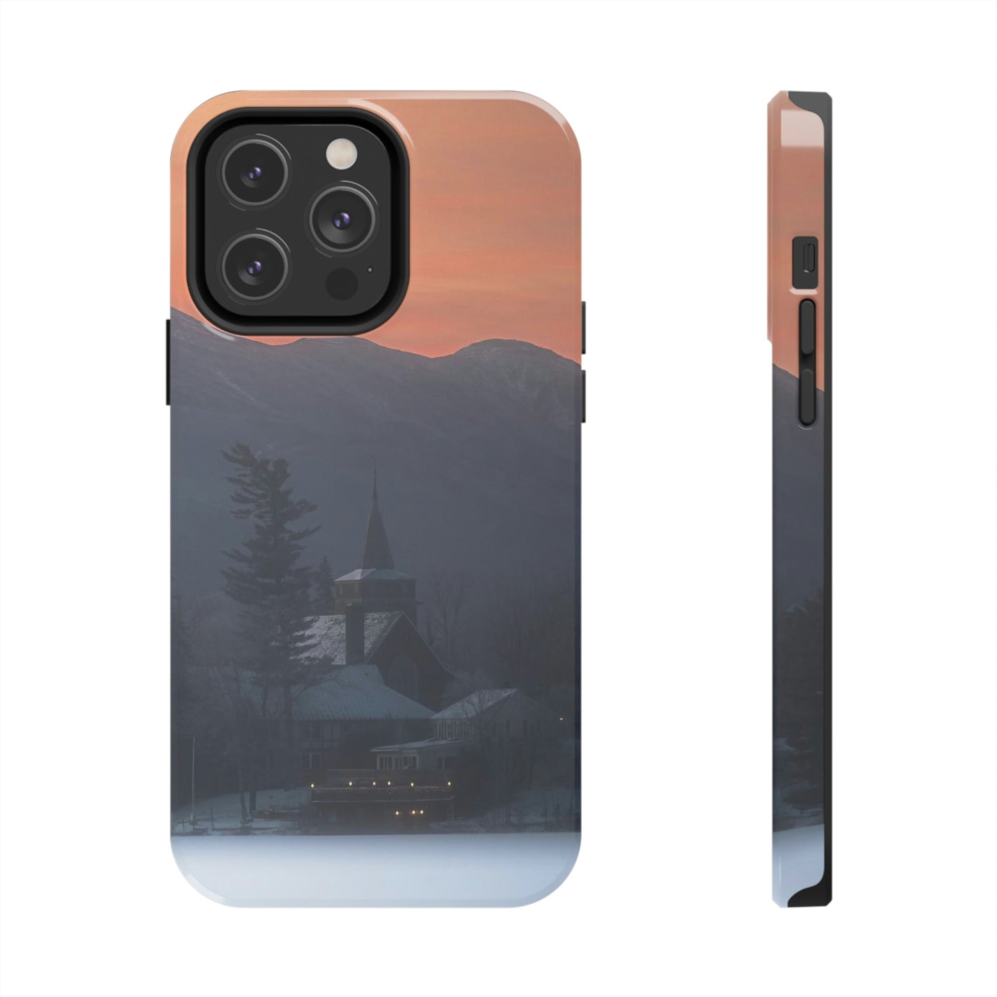 Impact Resistant Phone Case - Mirror Lake Winter Sunrise