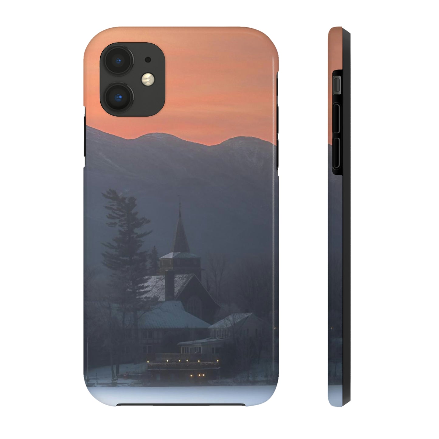 Impact Resistant Phone Case - Mirror Lake Winter Sunrise