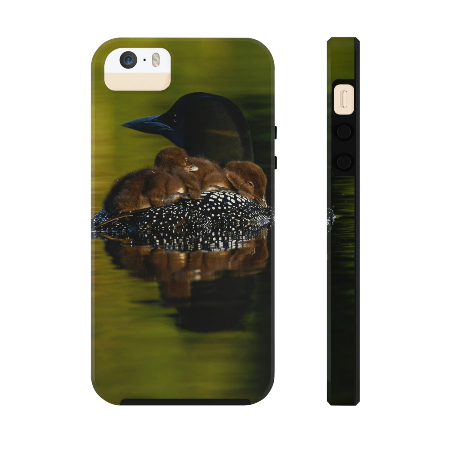 Impact Resistant Phone Case - Mother Loon & Babies