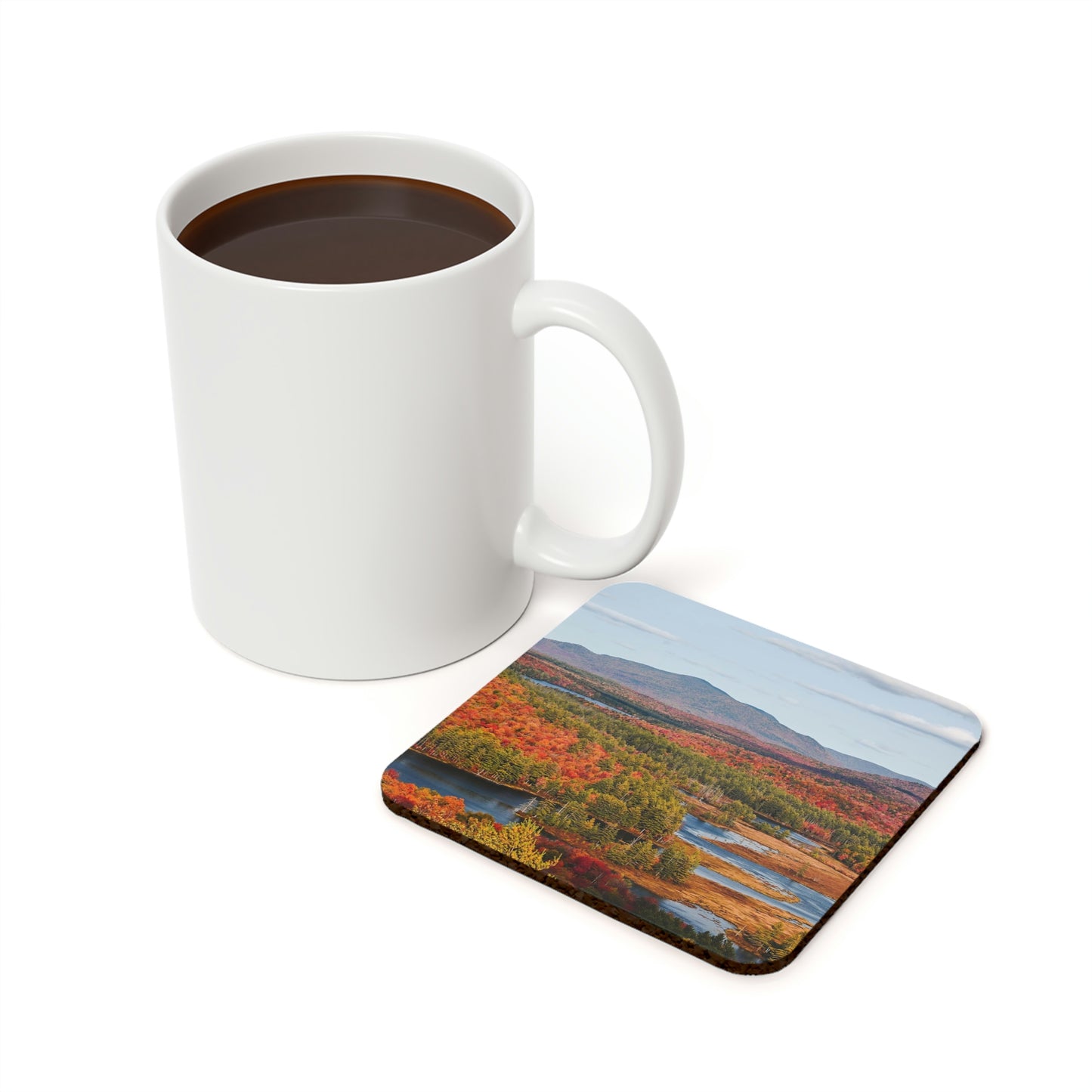 Cork Back Coaster - Mountains & Rivers Autumn