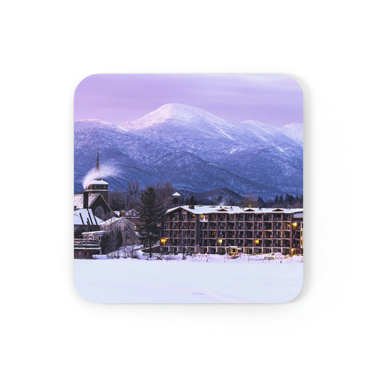 Cork Back Coaster - Frozen in Time, Mirror Lake