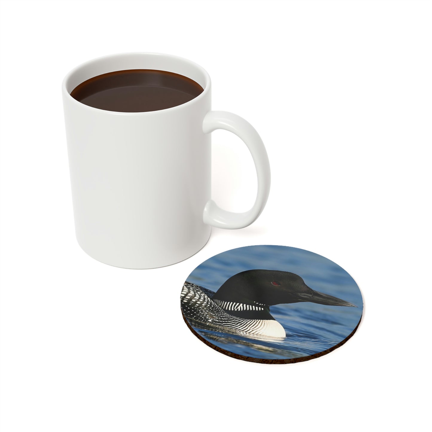 Cork Back Coaster - Loon
