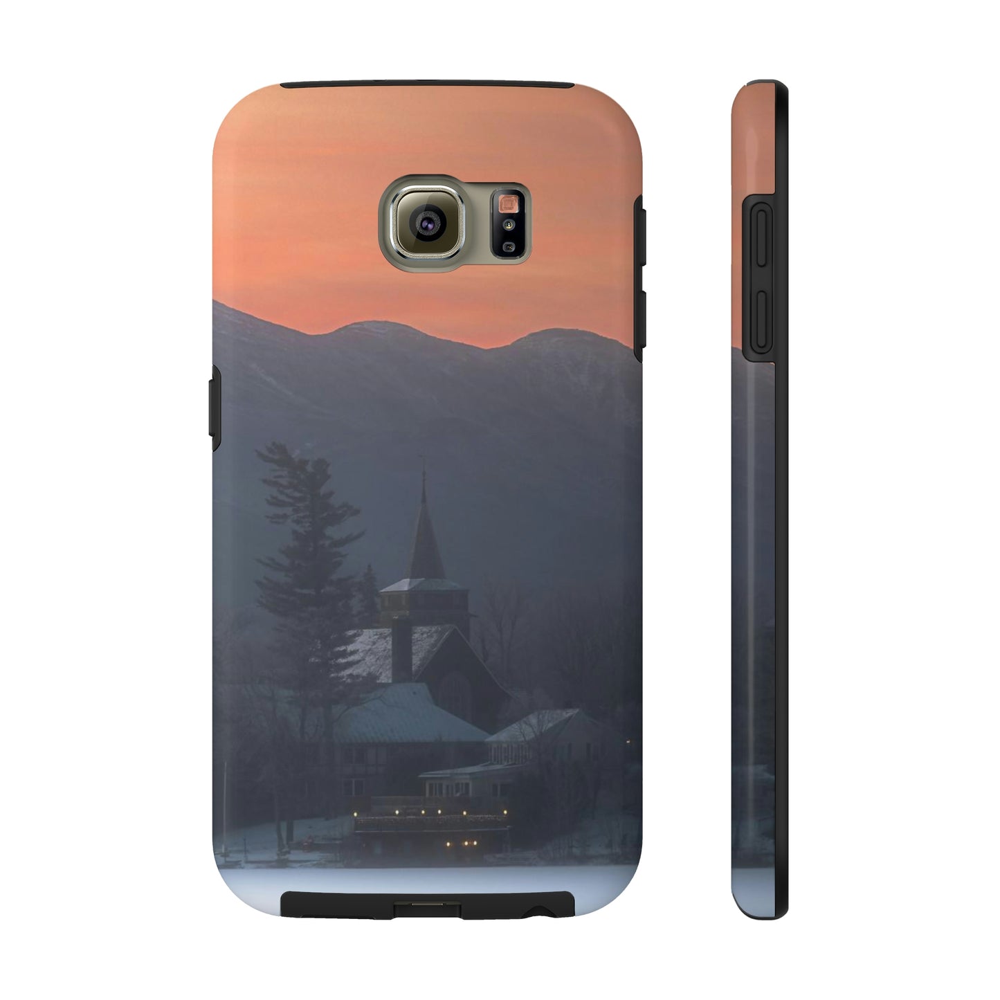 Impact Resistant Phone Case - Mirror Lake Winter Sunrise