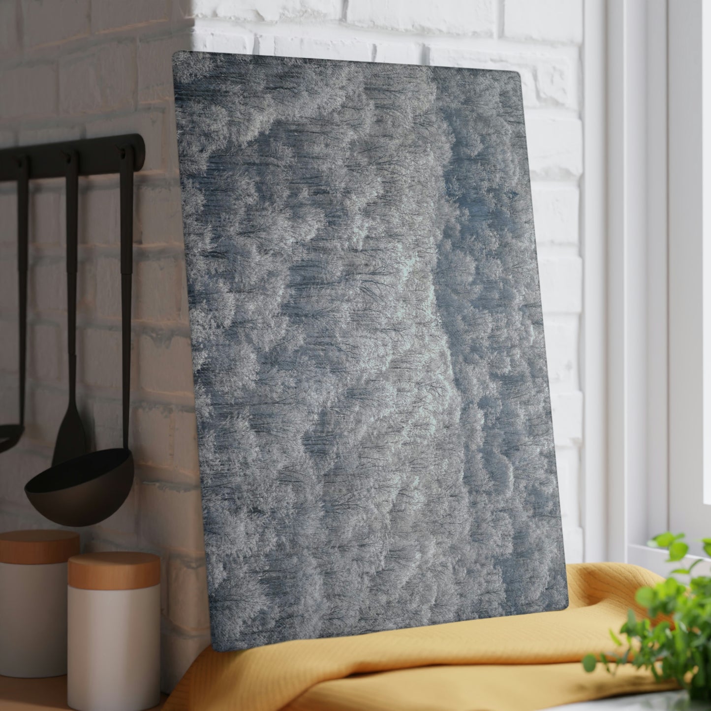 Glass Cutting Board - Frozen Trees