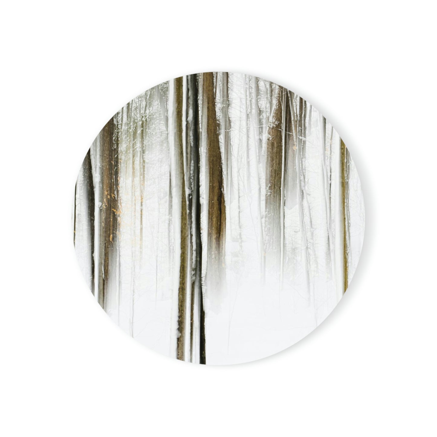Cork Back Coaster - Abstract Winter Woods