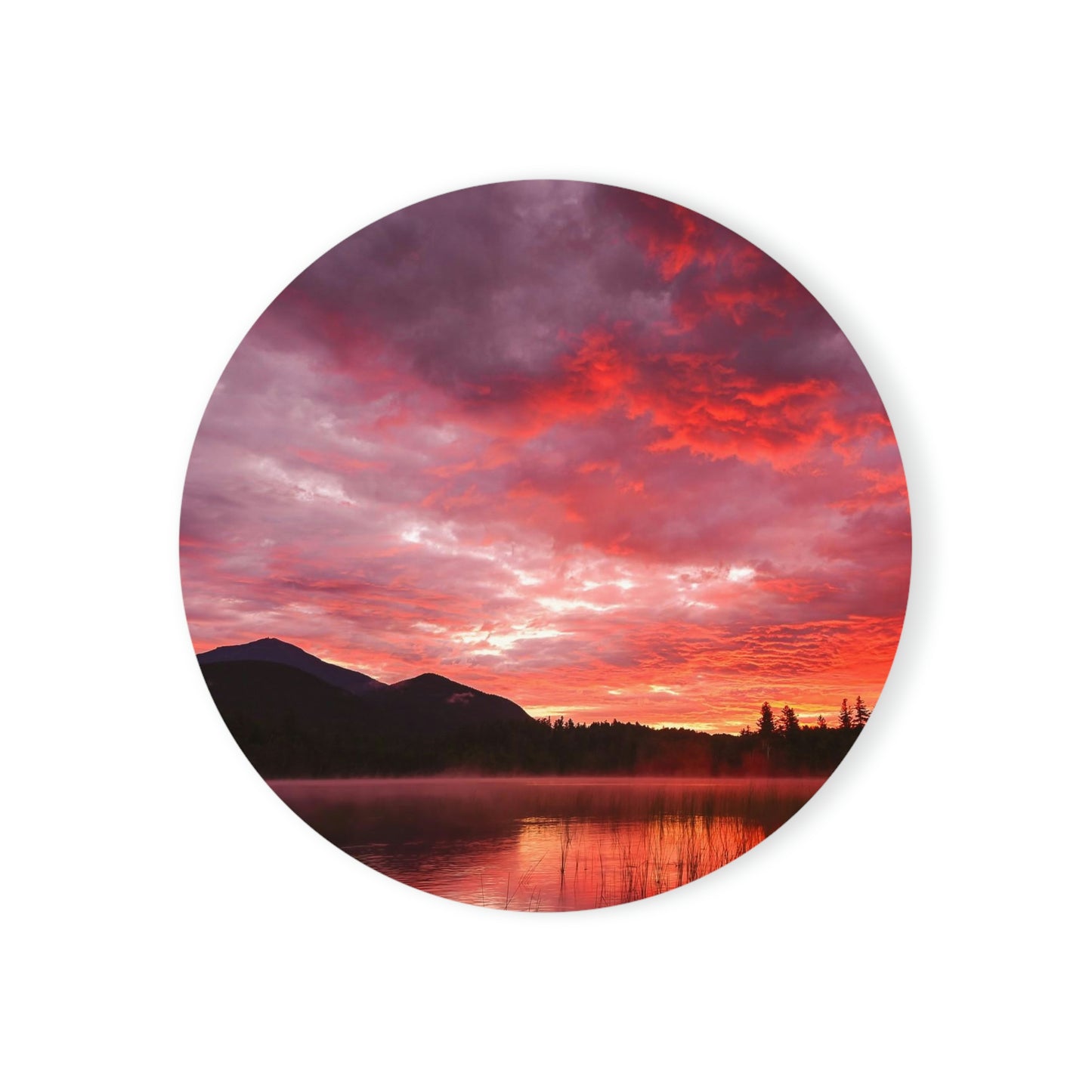 Cork Back Coaster - Fire in the Sky
