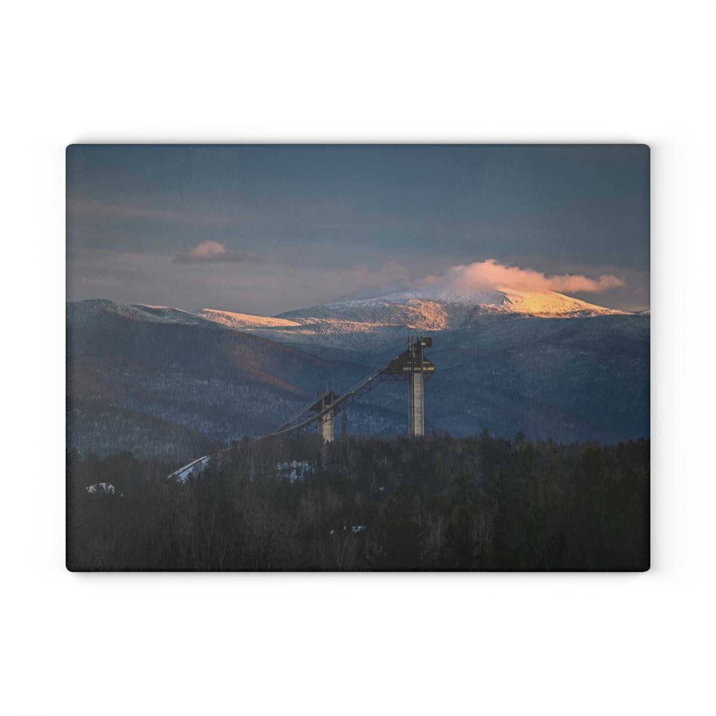 Glass Cutting Board - Olympic Ski Jumps, Lake Placid