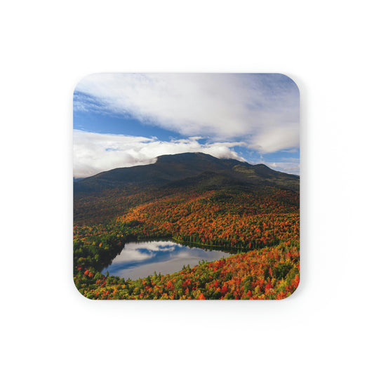 Cork Back Coaster - Heart Lake, Autumn