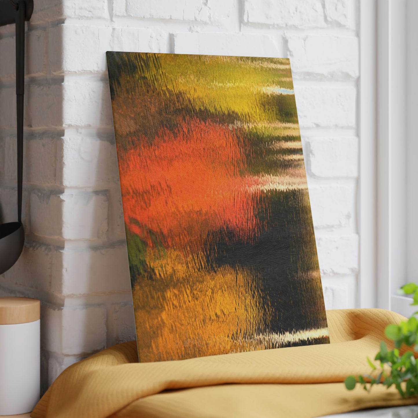 Glass Cutting Board - Reflections of Autumn