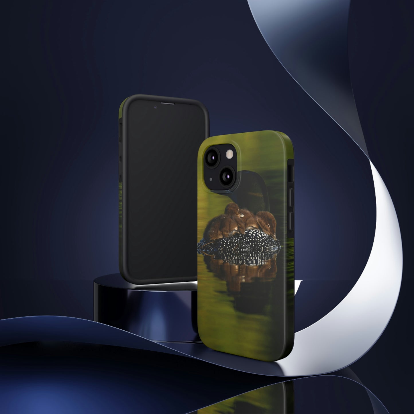 Impact Resistant Phone Case - Mother Loon & Babies