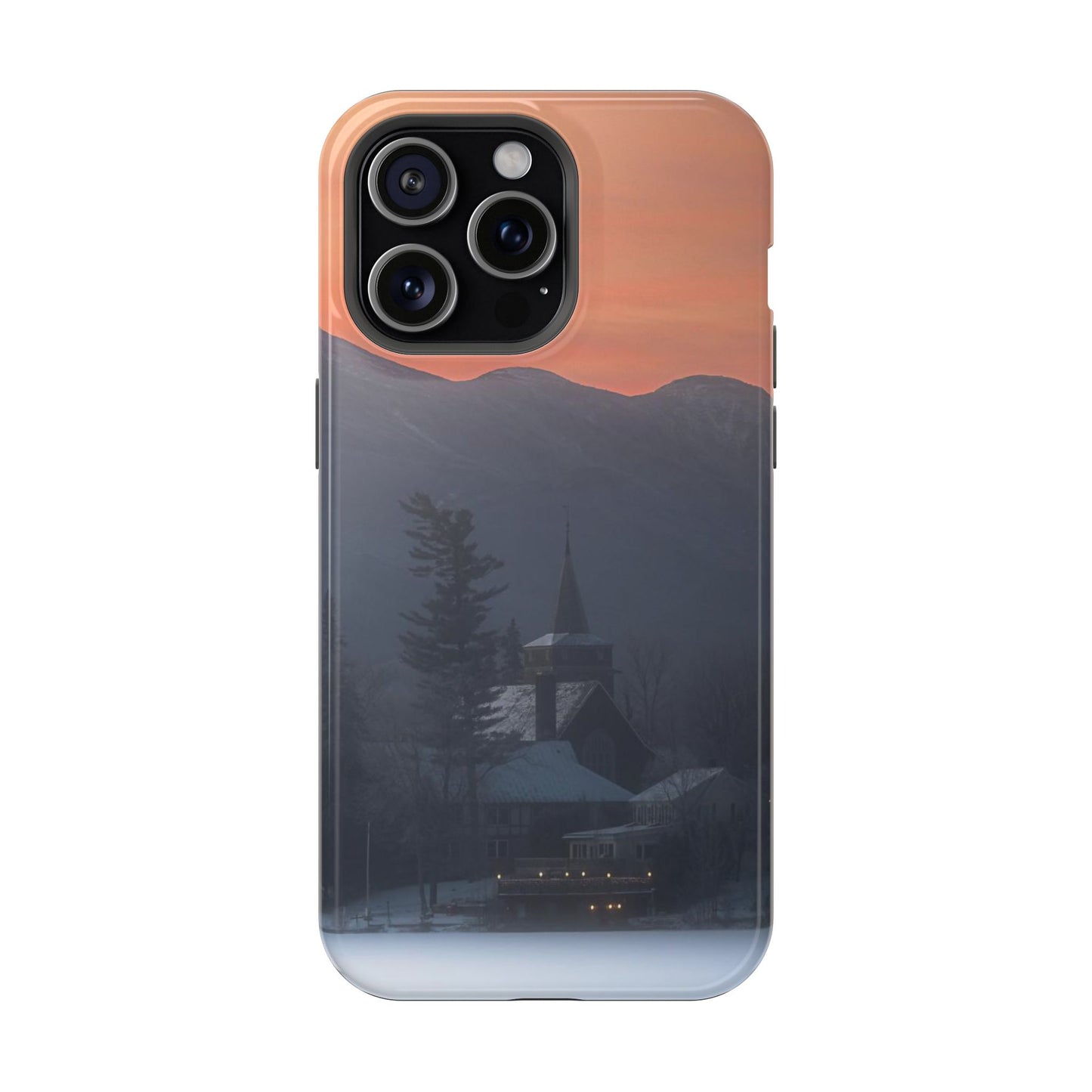 MagSafe Impact Resistant Phone Case - Mirror Lake Winter Sunrise