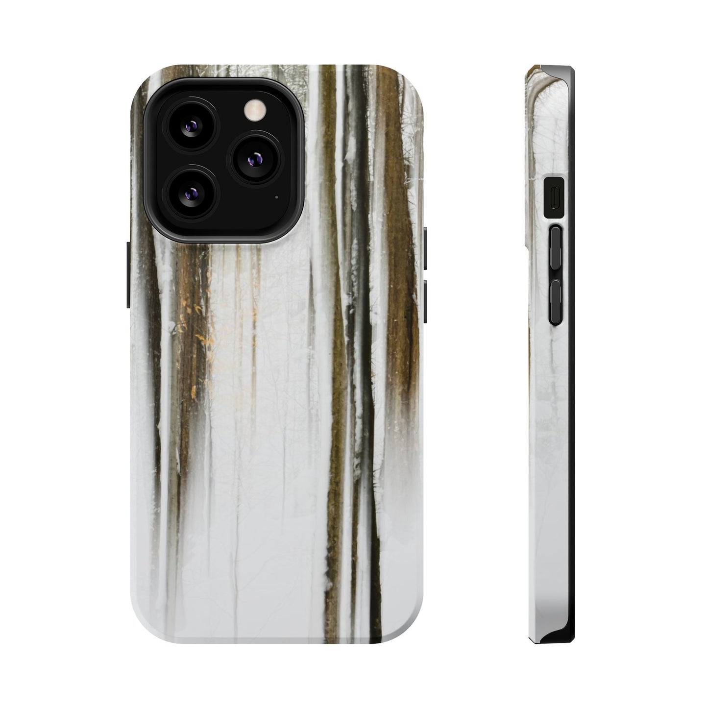 MagSafe Impact Resistant Phone Case - Abstract Winter Woods