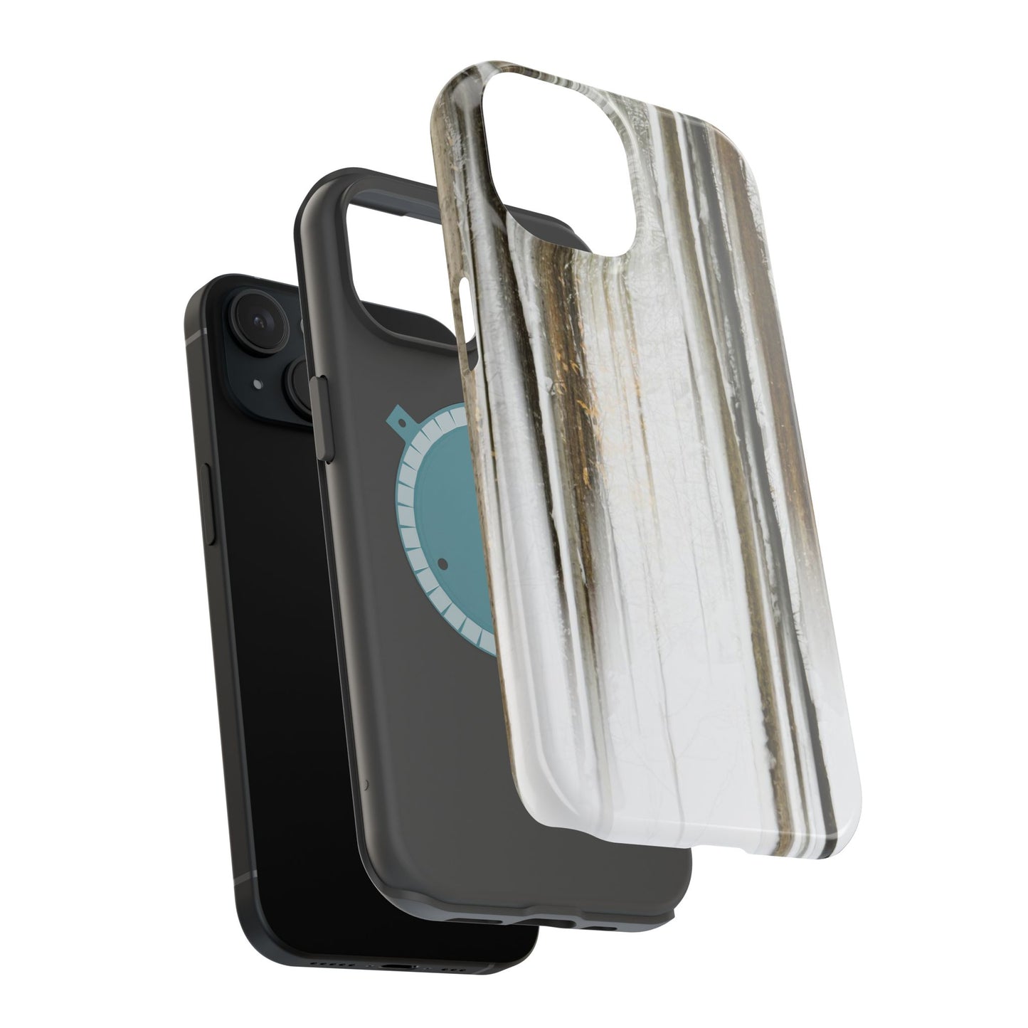 MagSafe Impact Resistant Phone Case - Abstract Winter Woods