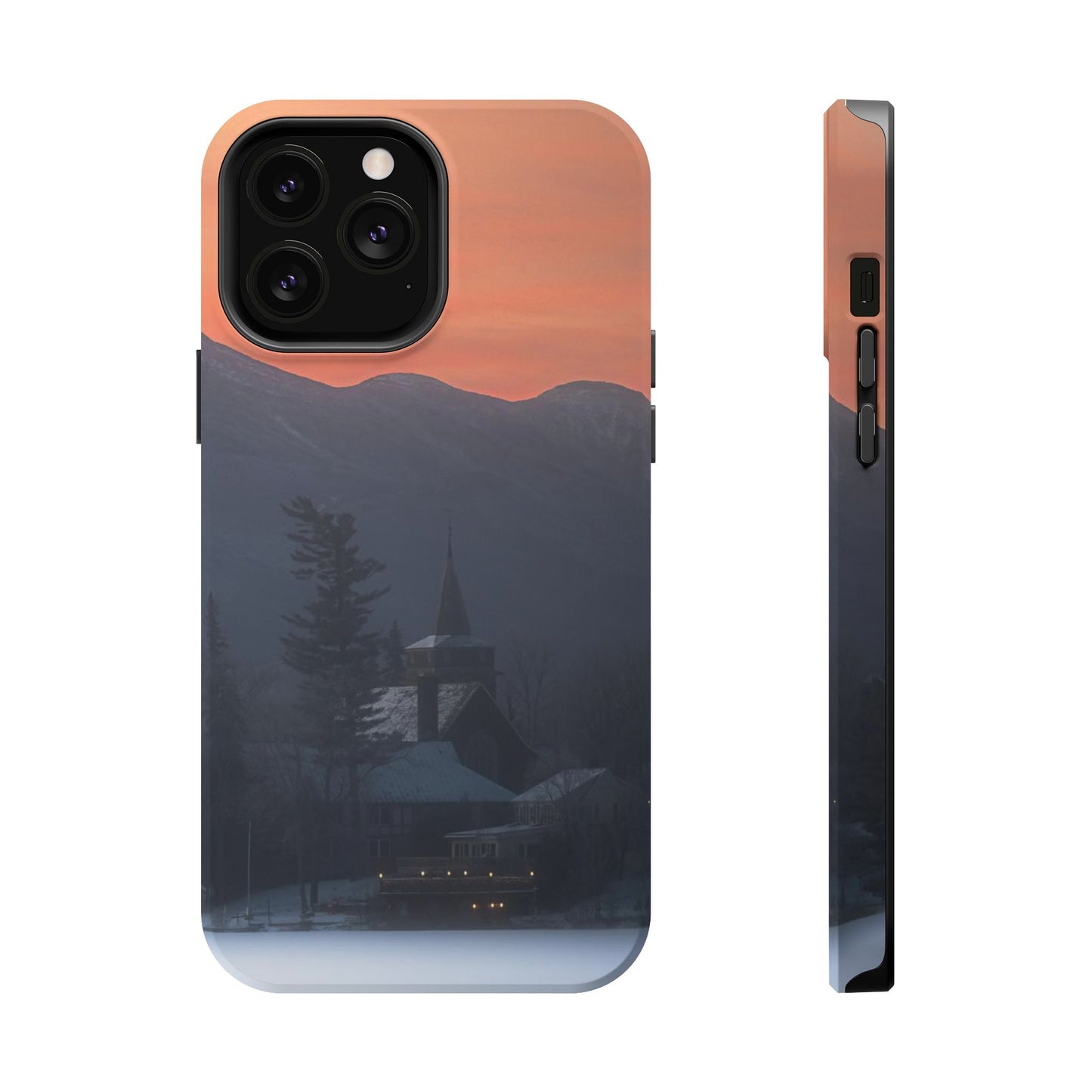 MagSafe Impact Resistant Phone Case - Mirror Lake Winter Sunrise