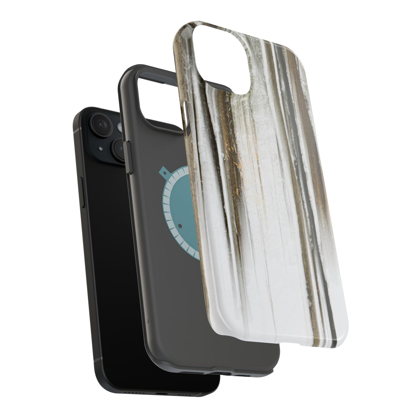 MagSafe Impact Resistant Phone Case - Abstract Winter Woods