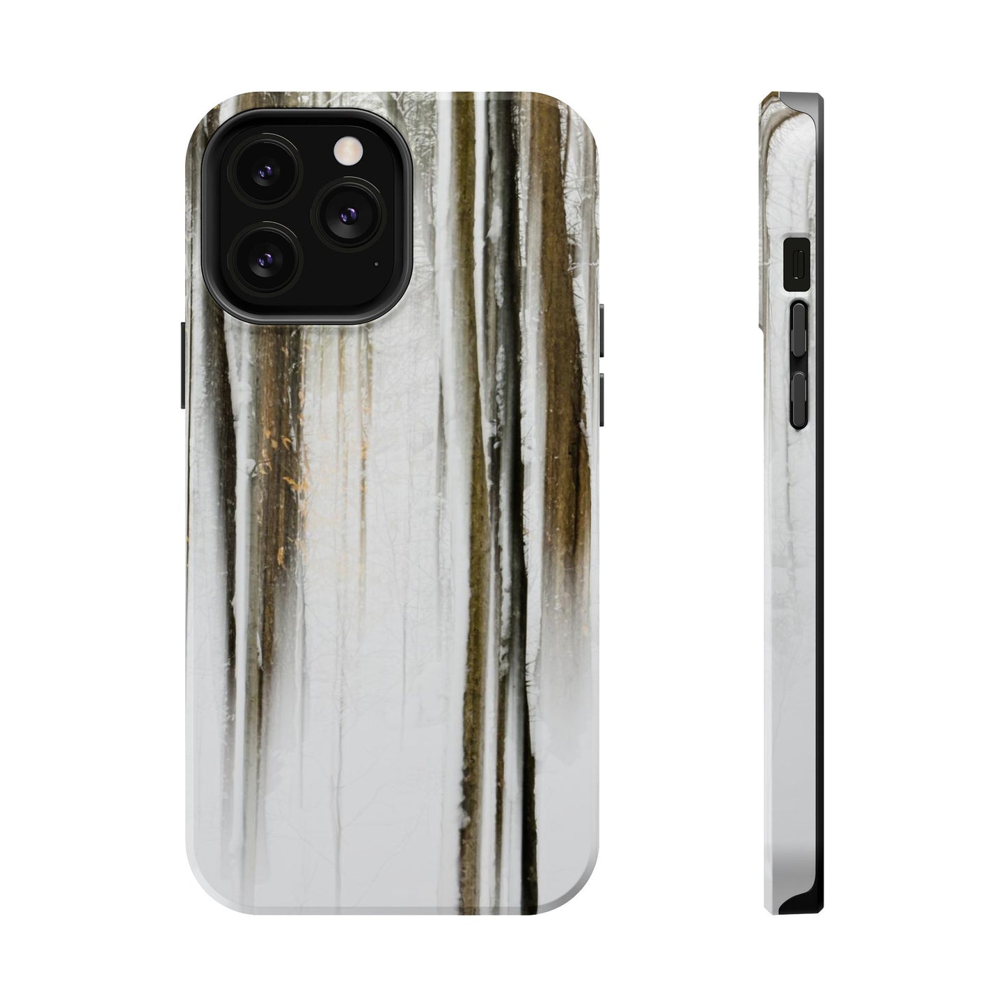 MagSafe Impact Resistant Phone Case - Abstract Winter Woods