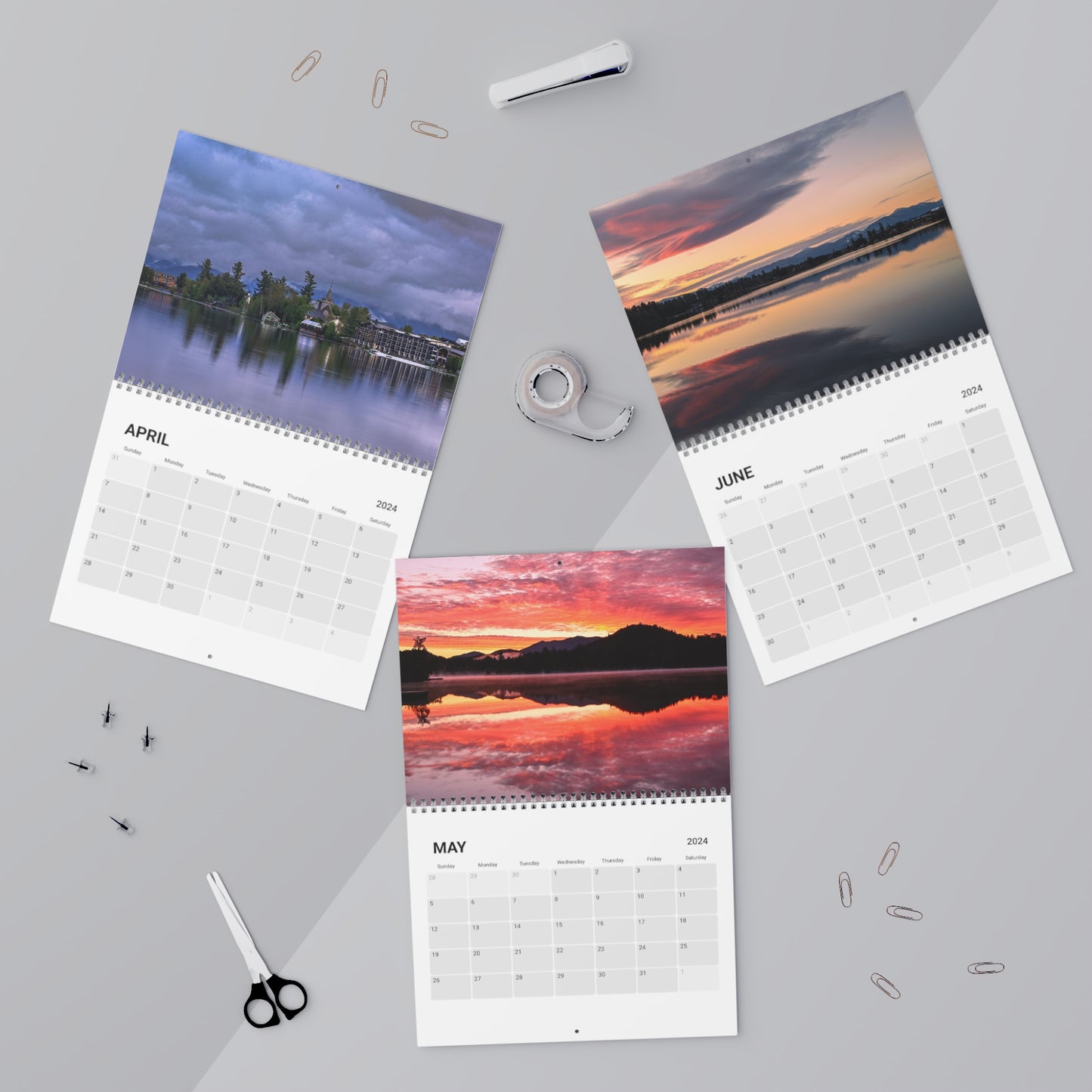 2024 Calendar - Mirror Lake Scenes