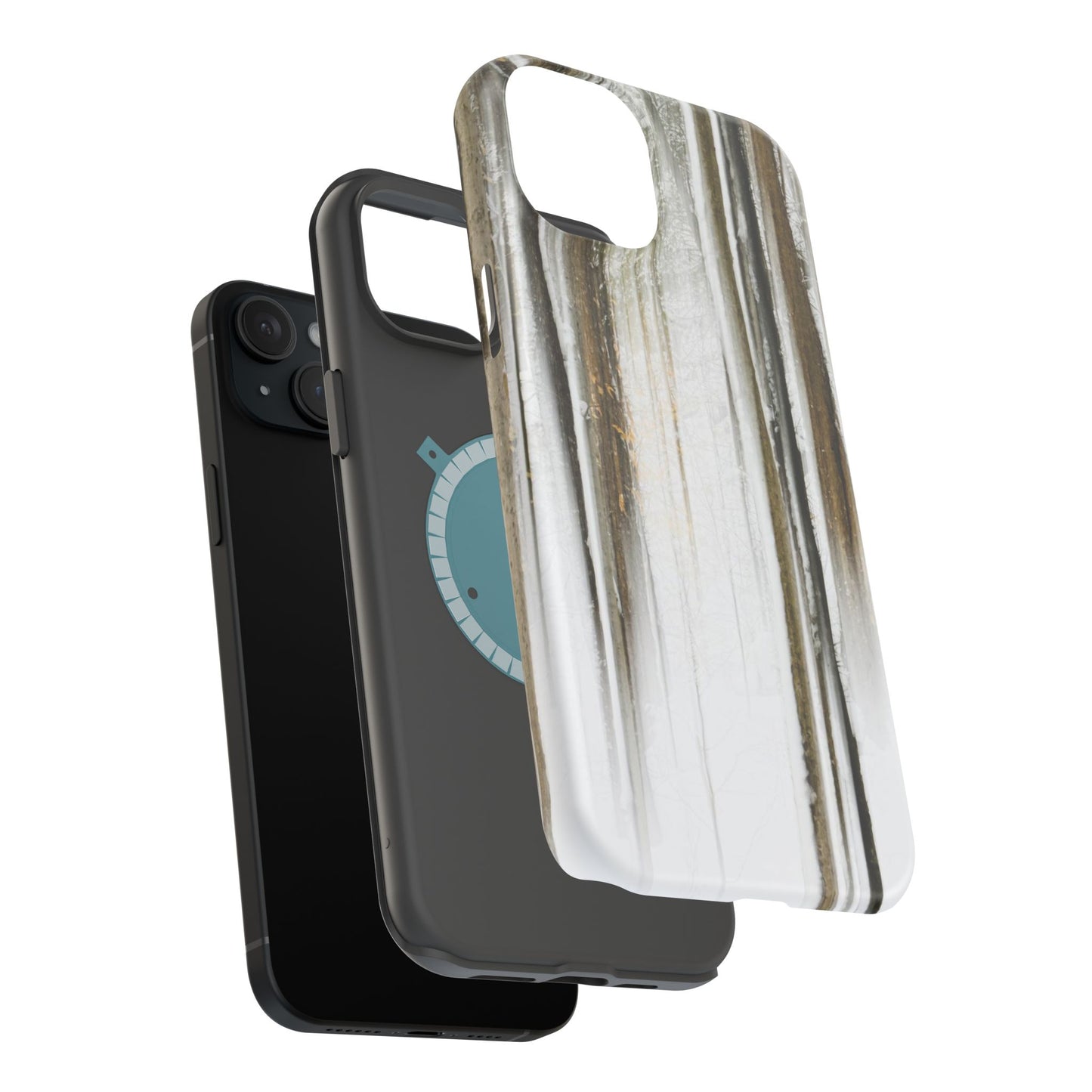 MagSafe Impact Resistant Phone Case - Abstract Winter Woods