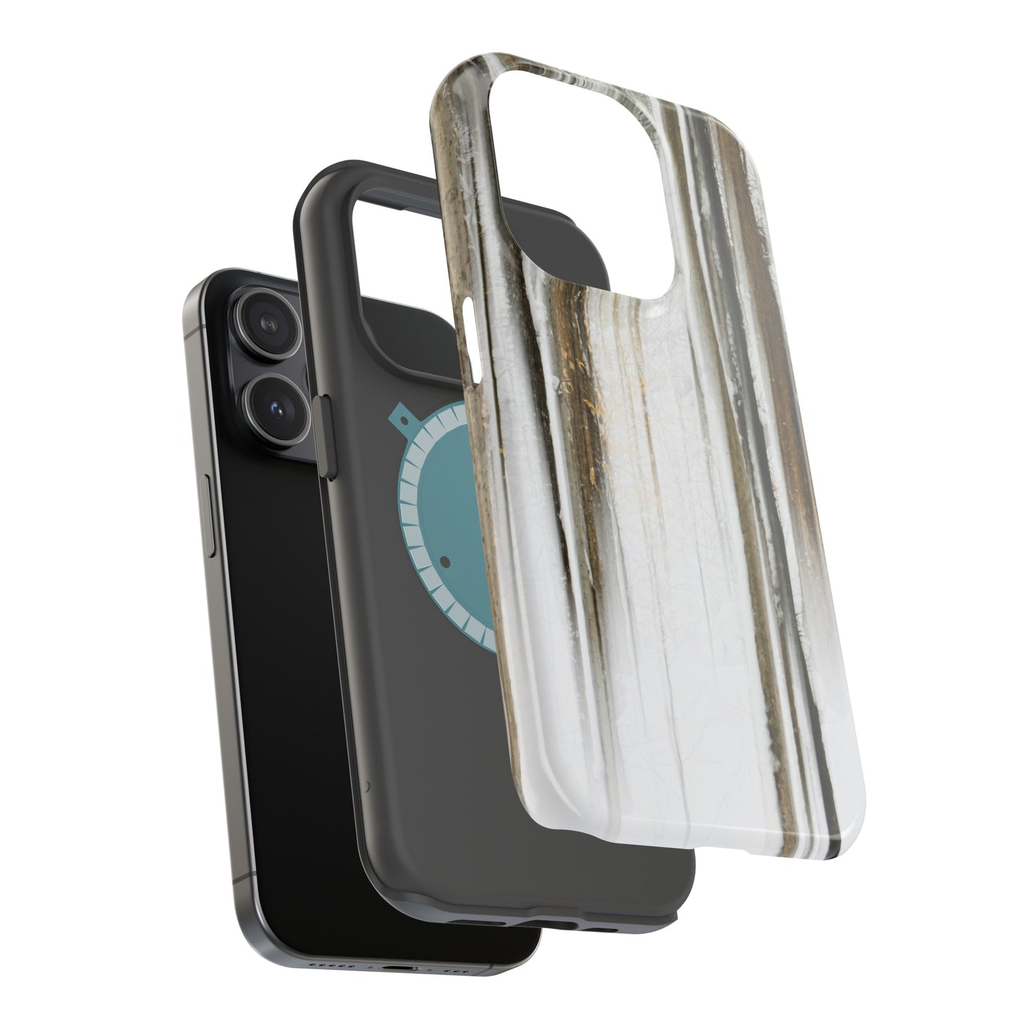 MagSafe Impact Resistant Phone Case - Abstract Winter Woods