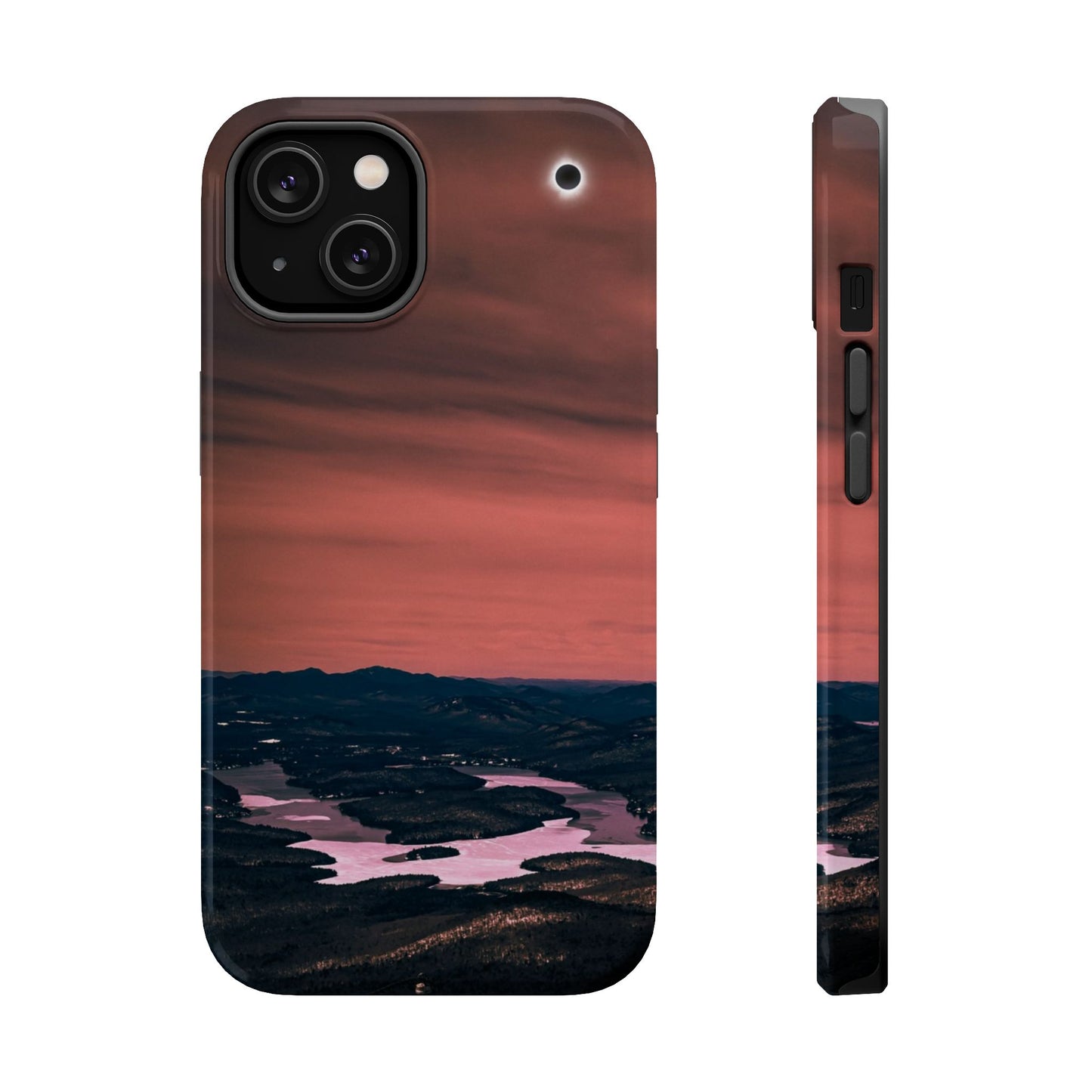 MagSafe Impact Resistant Phone Case - 2024 Solar Eclipse Totality over Lake Placid