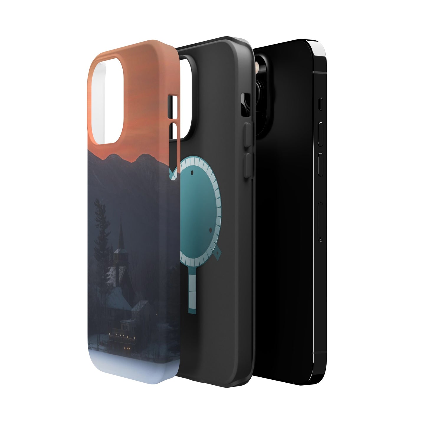 MagSafe Impact Resistant Phone Case - Mirror Lake Winter Sunrise
