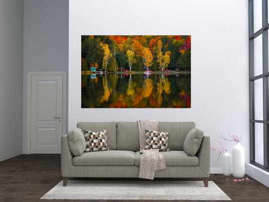Fall's Beauty on Lake Colby Adirondack print