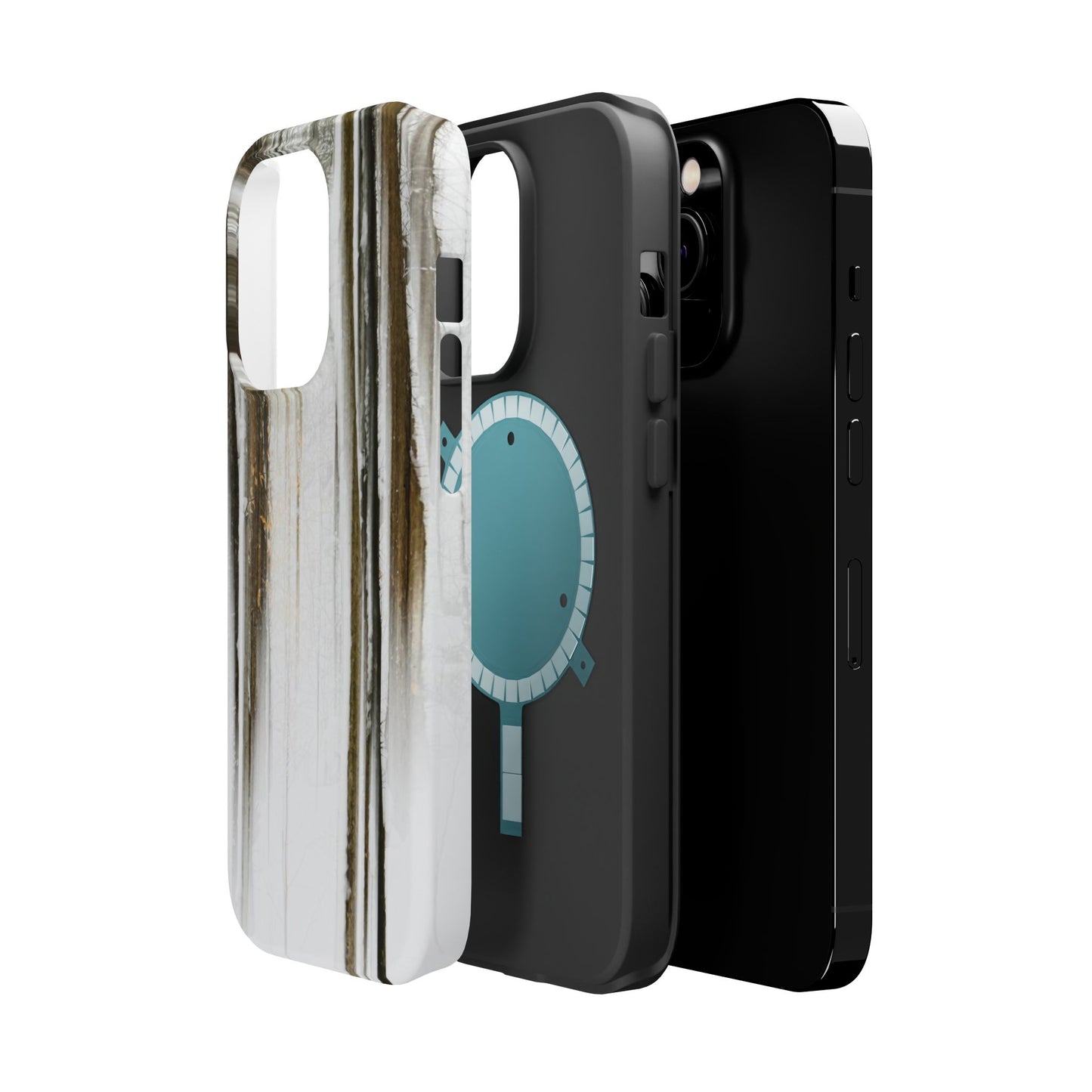 MagSafe Impact Resistant Phone Case - Abstract Winter Woods