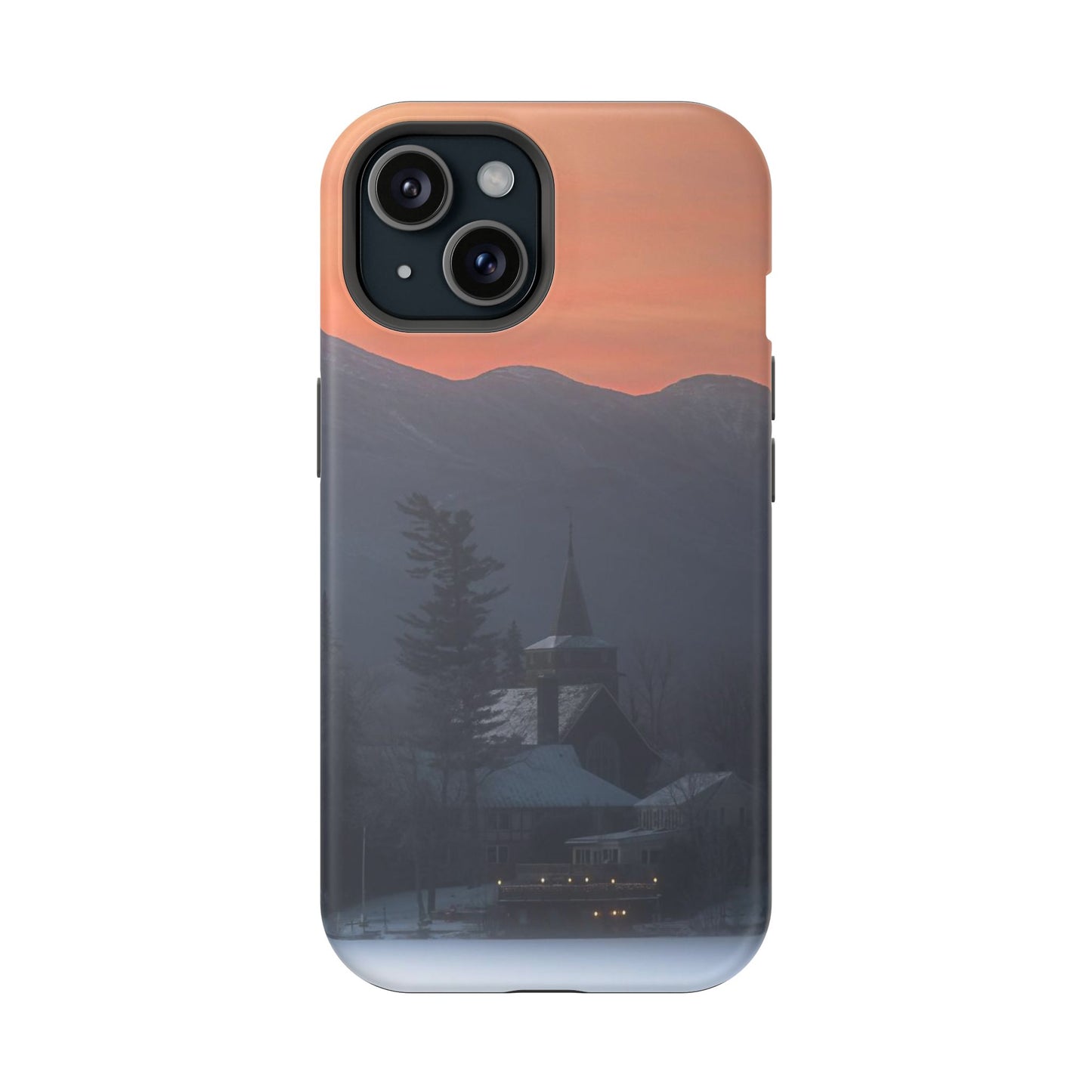 MagSafe Impact Resistant Phone Case - Mirror Lake Winter Sunrise