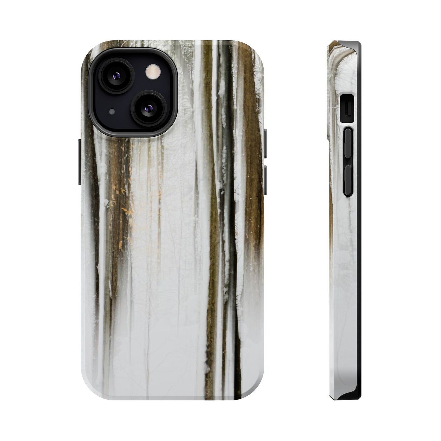 MagSafe Impact Resistant Phone Case - Abstract Winter Woods