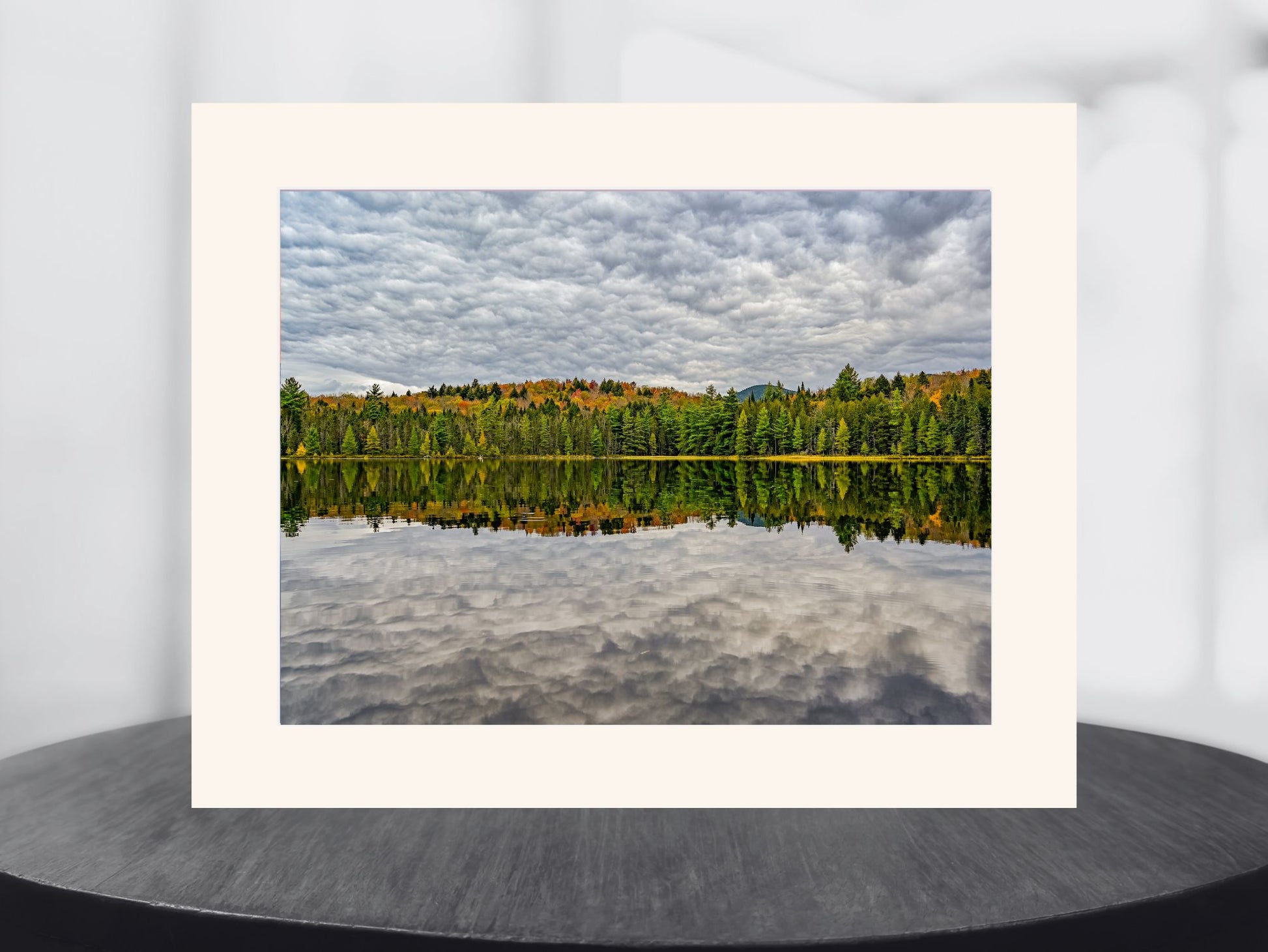 Autumn's Palette on the Pond Adirondack Print