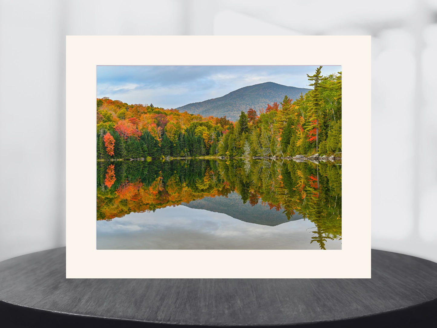October Reflections at Heart Lake Adirondack prin