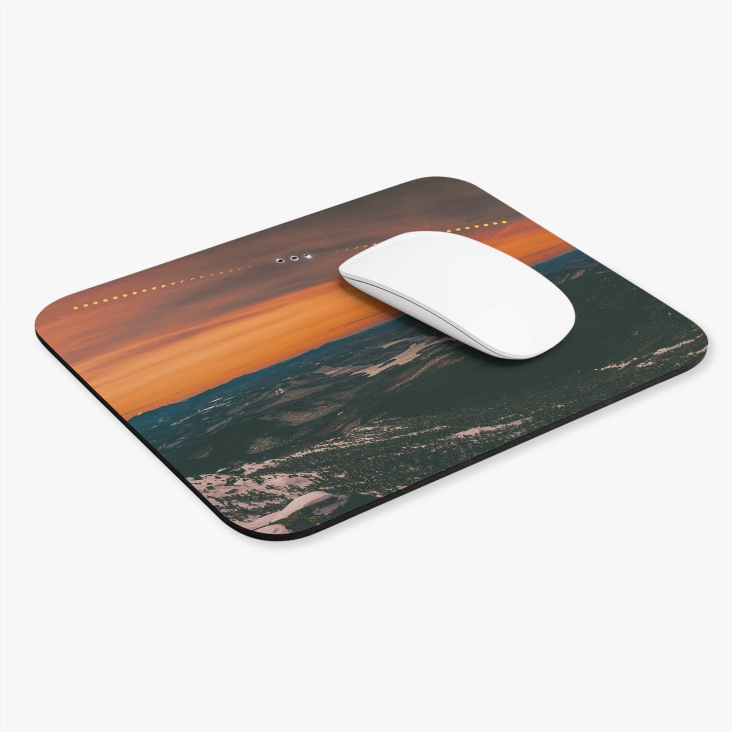 2024 Solar Eclipse Timelapse over Lake Placid Mouse Pad