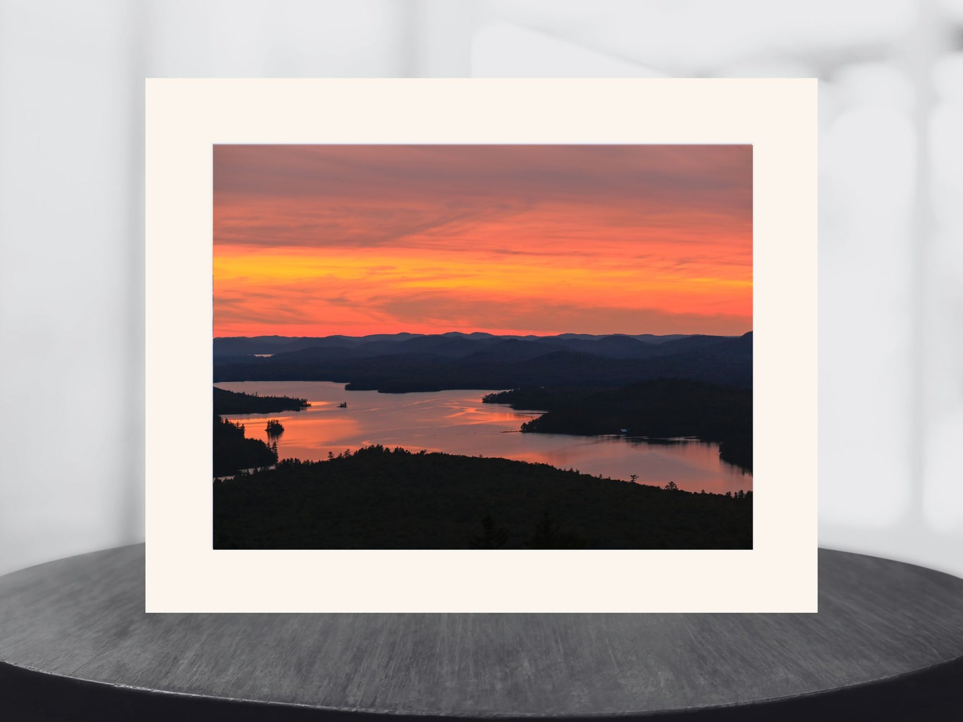 Apricot Skies over Little Tupper Lake