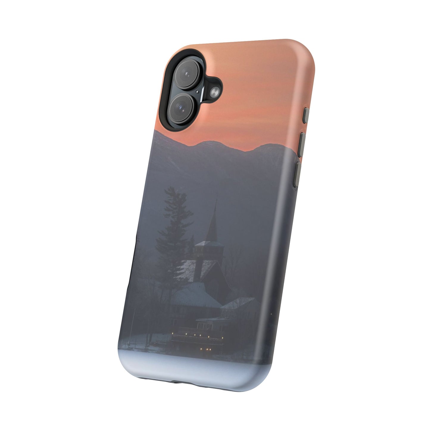 MagSafe Impact Resistant Phone Case - Mirror Lake Winter Sunrise