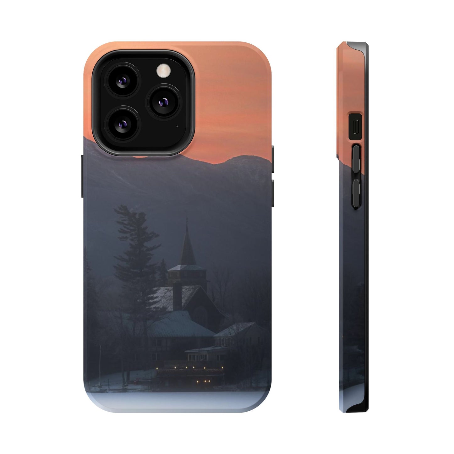 MagSafe Impact Resistant Phone Case - Mirror Lake Winter Sunrise