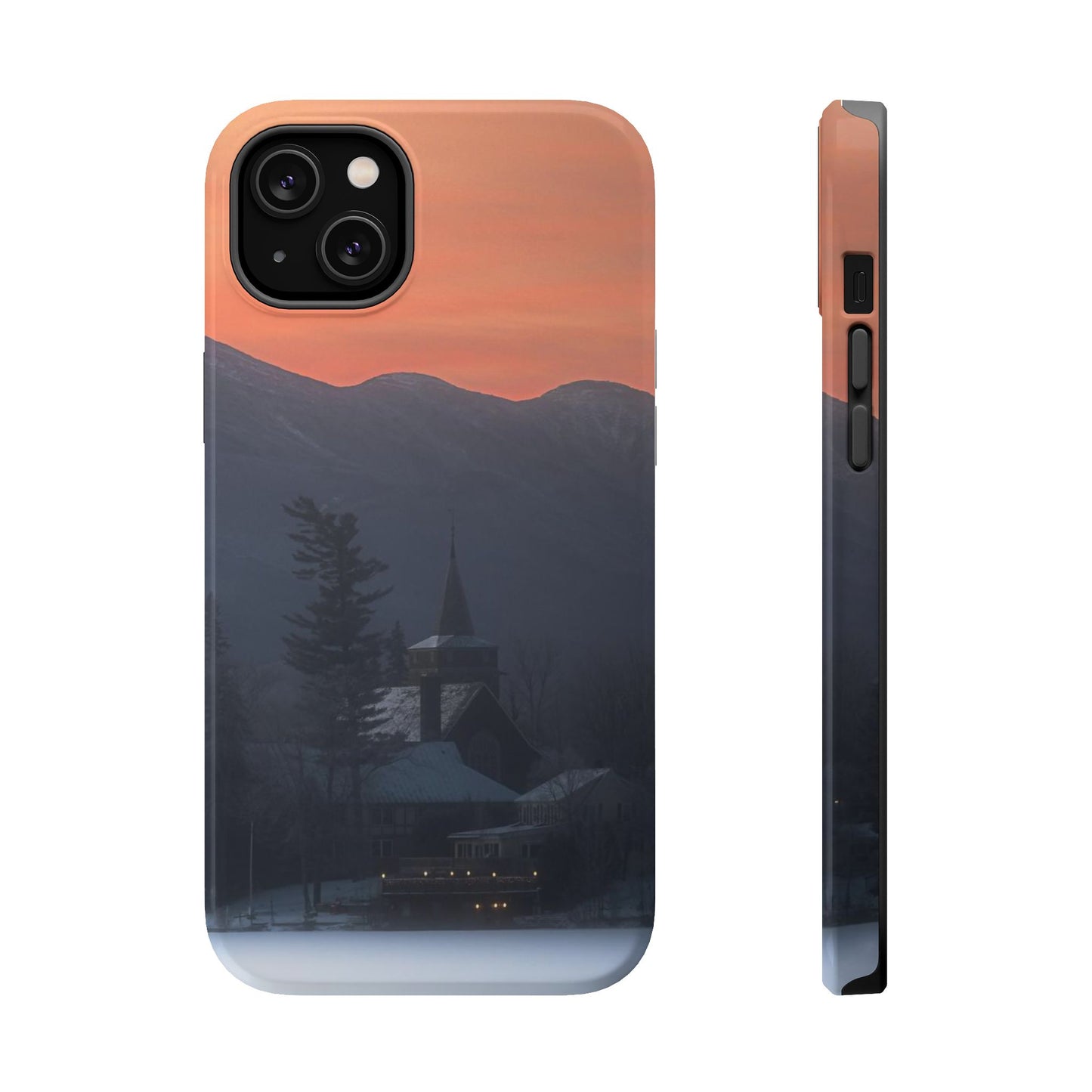 MagSafe Impact Resistant Phone Case - Mirror Lake Winter Sunrise