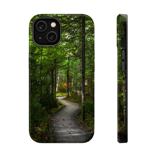 MagSafe Impact Resistant Phone Case - Woodland Boardwalk