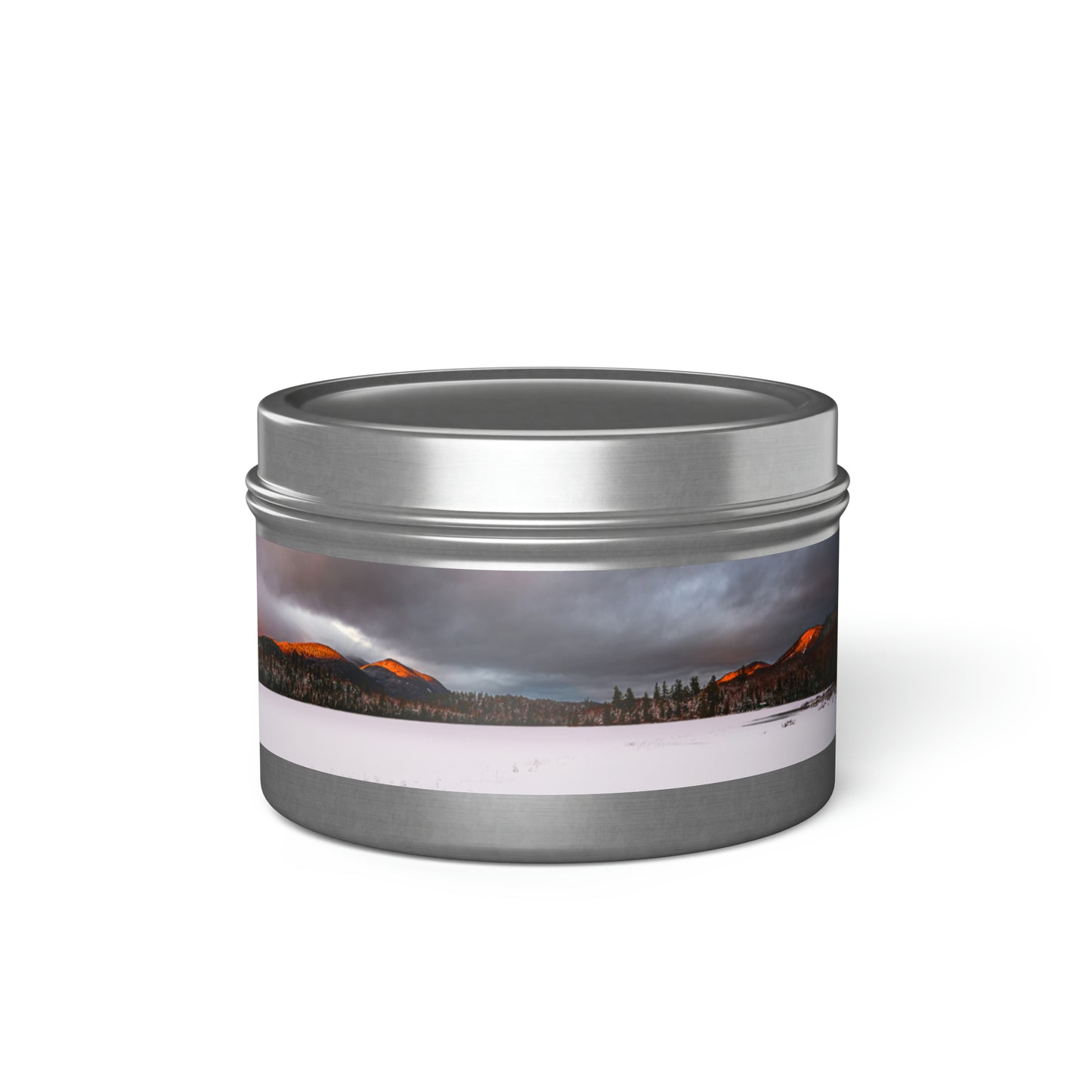 Winter Adirondack Alpenglow - Tin Candle