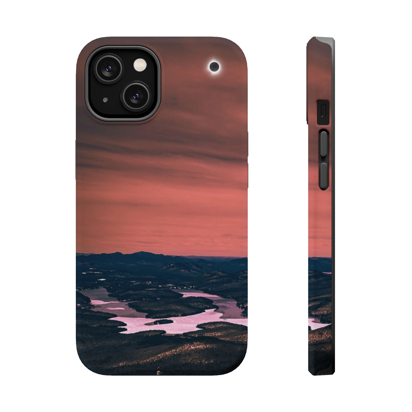 MagSafe Impact Resistant Phone Case - 2024 Solar Eclipse Totality over Lake Placid