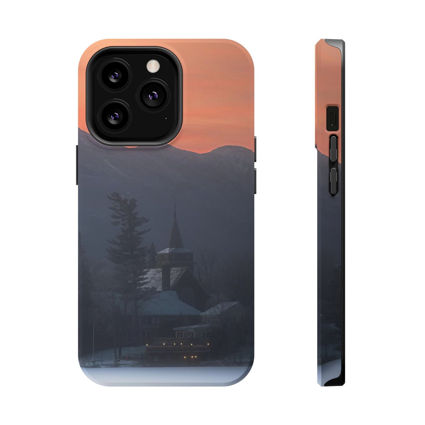 MagSafe Impact Resistant Phone Case - Mirror Lake Winter Sunrise