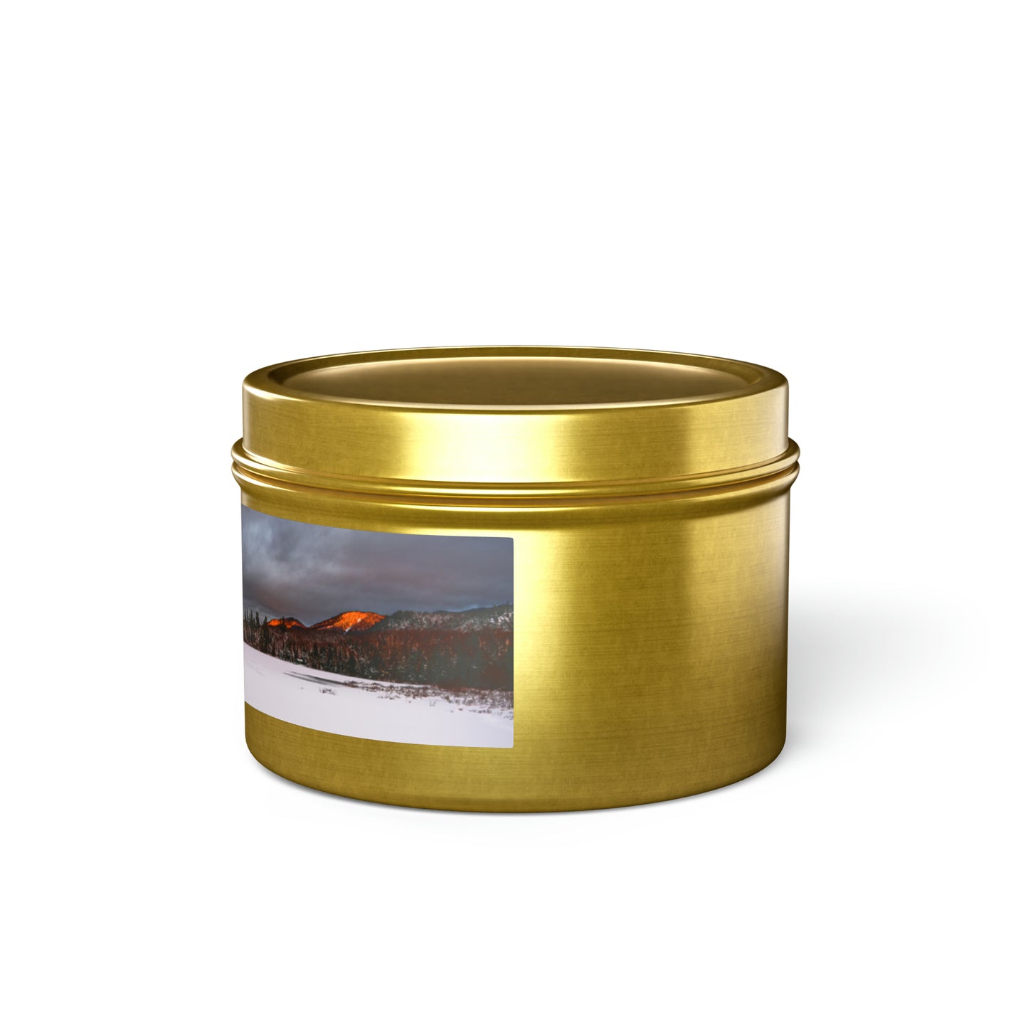 Winter Adirondack Alpenglow - Tin Candle